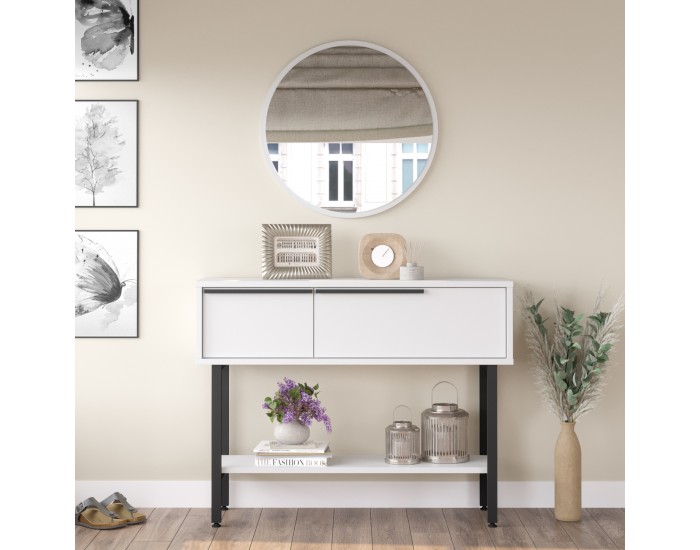 Конзолна маса Vesanto 100x30x76 см бяла []