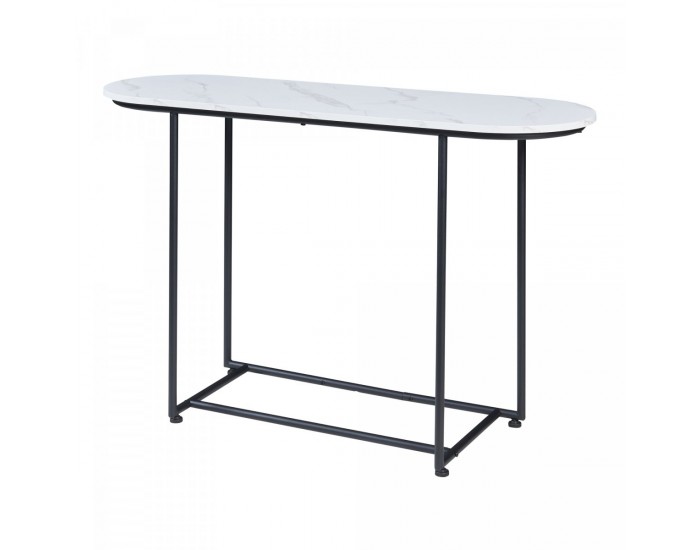 Конзолна маса Nordfron 120x40x75 см мрамор, бял []