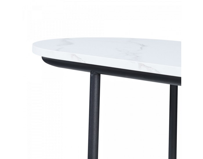 Конзолна маса Nordfron 120x40x75 см мрамор, бял []