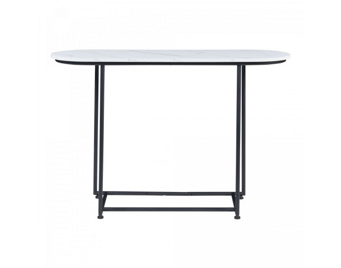 Конзолна маса Nordfron 120x40x75 см мрамор, бял []