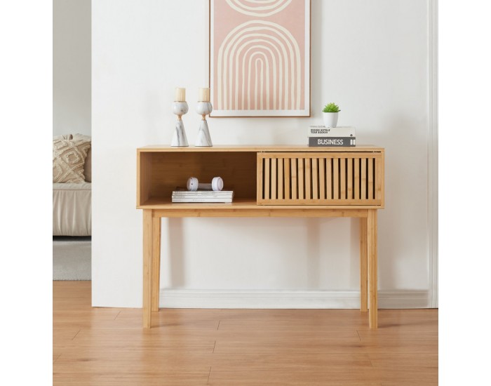 Конзолна маса Ypäjä 110x39x81 cm бамбук []