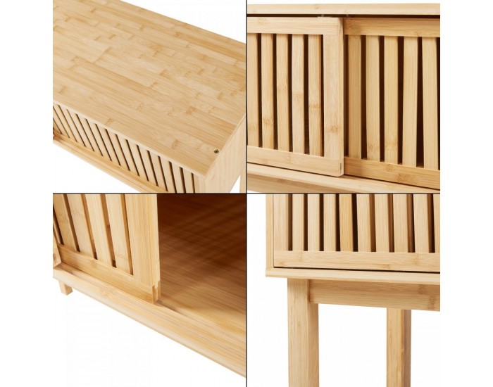 Конзолна маса Ypäjä 110x39x81 cm бамбук []