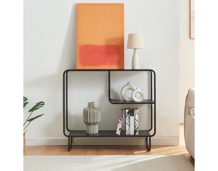 Конзолна маса Færder метал 92x33x81 см черна []