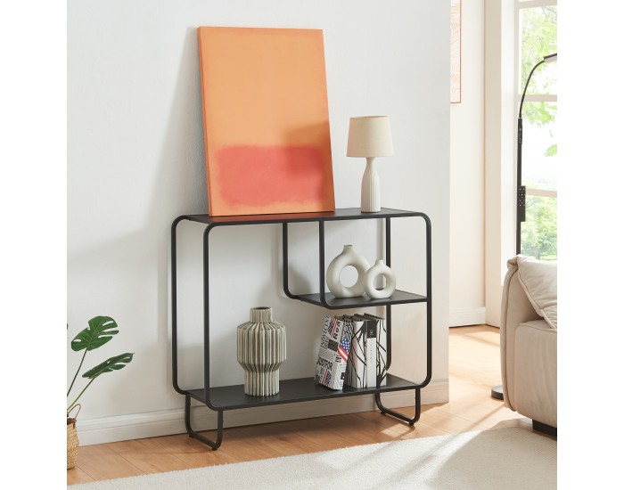 Конзолна маса Færder метал 92x33x81 см черна []