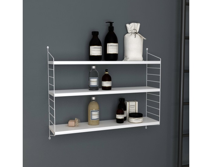 Комплект модулни рафтове за стена Strängnäs от 4 бели []