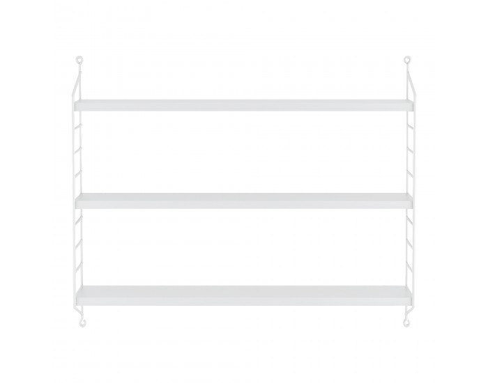 Комплект модулни рафтове за стена Strängnäs от 4 бели []