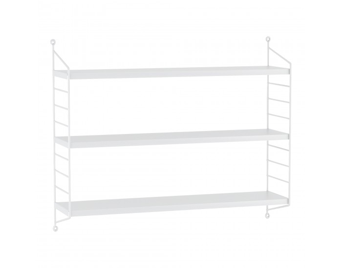 Комплект модулни рафтове за стена Strängnäs от 4 бели []