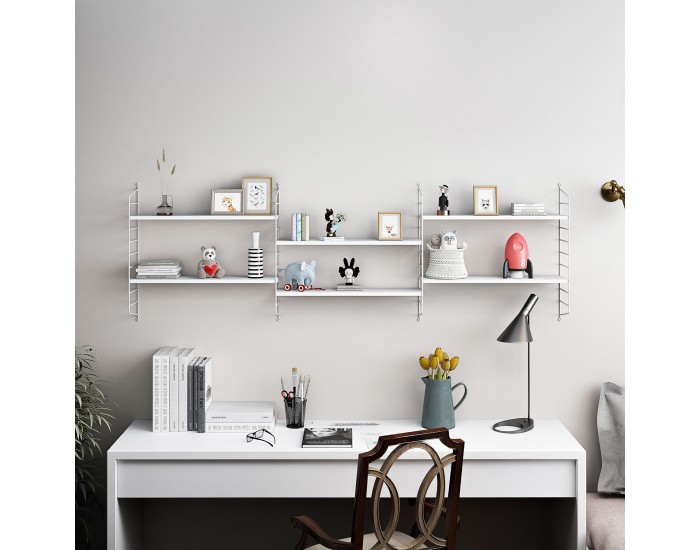 Strängnäs модулен комплект стенен рафт от 2 бели []