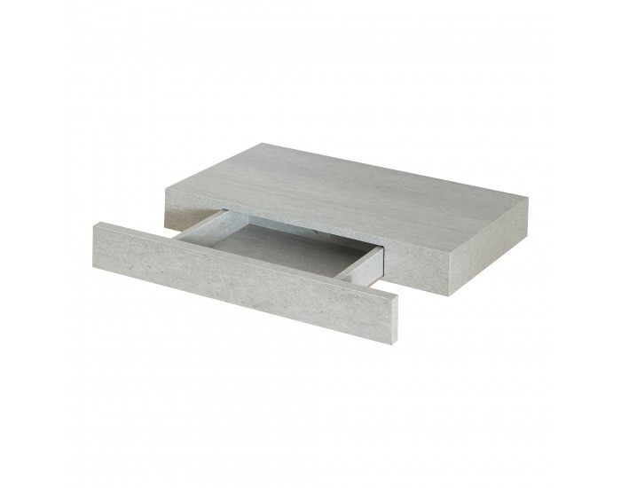 Стенен рафт Hyvinkää с чекмедже в бетонен вид []