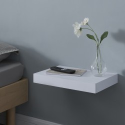 Стенен рафт Hyvinkää с чекмедже бял [] - Sonata G