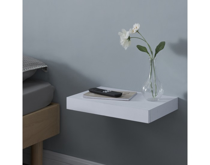 Стенен рафт Hyvinkää с чекмедже бял []