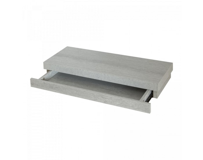 Стенен рафт Karkkila с чекмедже в бетонен вид []