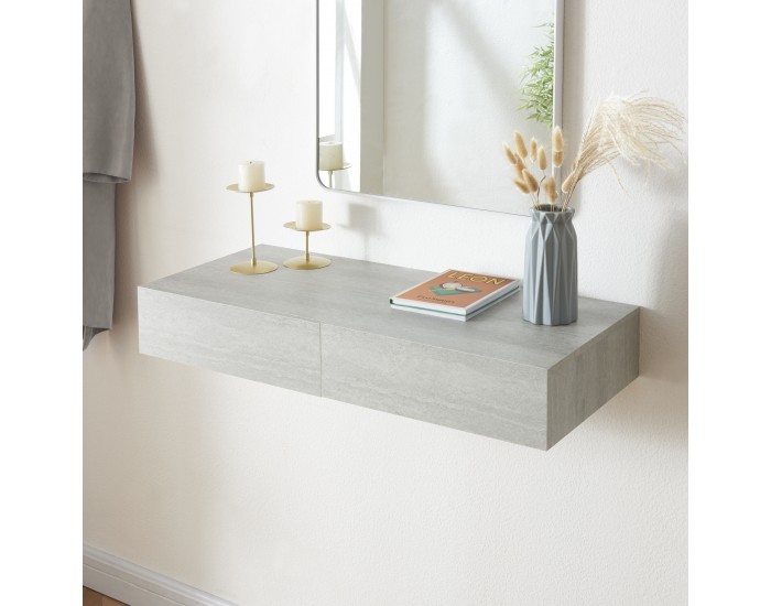 Стенен рафт Karstula с чекмедже във вид на бетон []