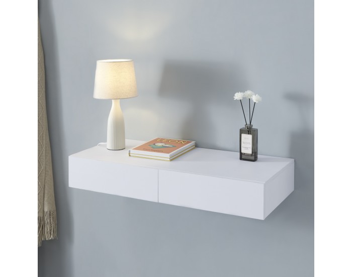 Стенен рафт Karstula с чекмедже бял []