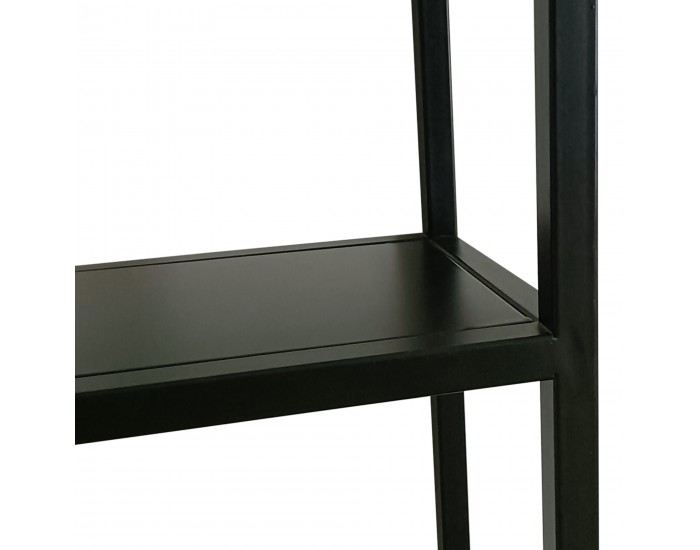 Стенен рафт Jämijärvi с 4 рафта, черен, мат []