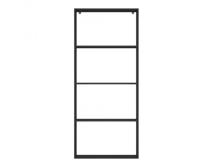 Стенен рафт Jämijärvi с 4 рафта, черен, мат []