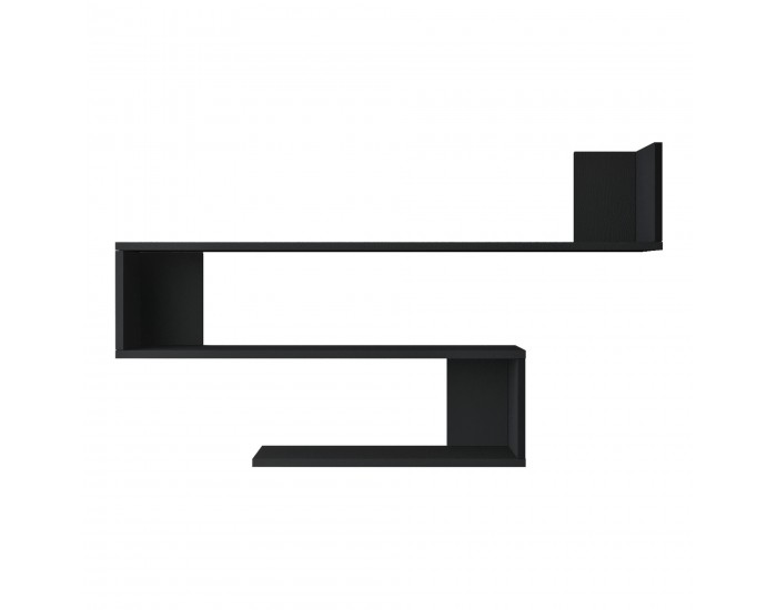 Стенен рафт Kitee 120 x 14,5 x 71,5 cm черен []