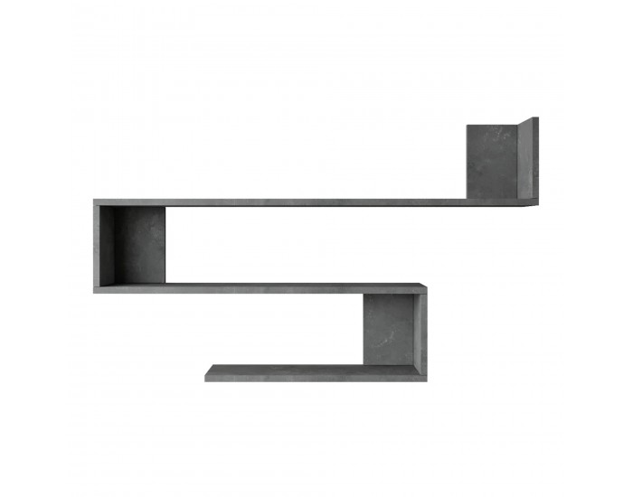 Стенен рафт Kitee 120 x 14,5 x 71,5 см бетонен вид []