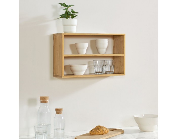 Стенен рафт Gol 50x15x30 см бамбук []