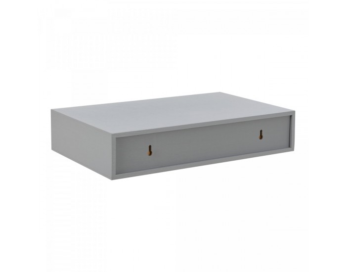 Стенен рафт Bokn с чекмедже, бамбуково сиво []