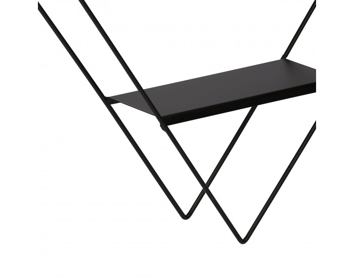 Стенен рафт Polvijärvi 50x9x66 cm с форма на диамант черен []