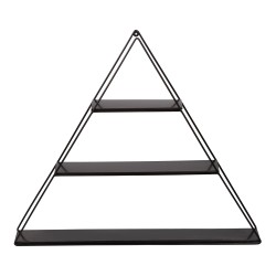 Стенен рафт Polvijärvi 70x9x59 см пирамидална черна [] - Дневна