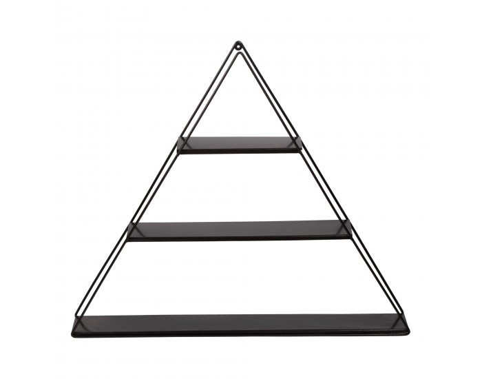 Стенен рафт Polvijärvi 70x9x59 см пирамидална черна []