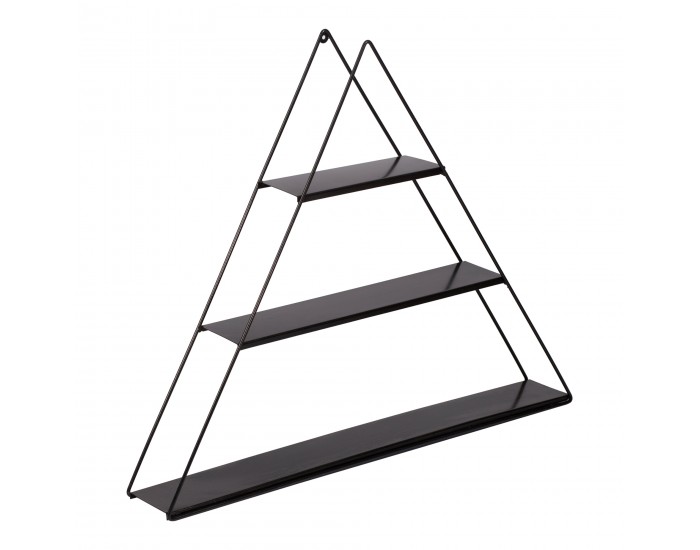 Стенен рафт Polvijärvi 70x9x59 см пирамидална черна []