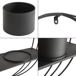 Рафт за растения Vestby с една саксия метал [] - Дневна