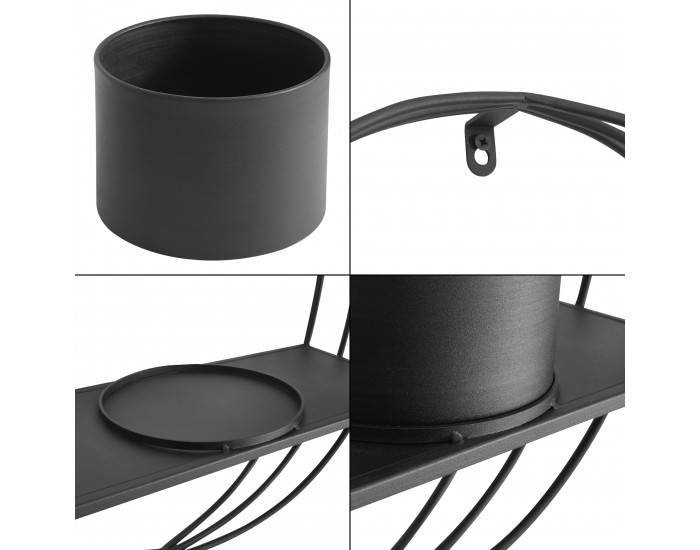 Рафт за растения Vestby с една саксия метал []