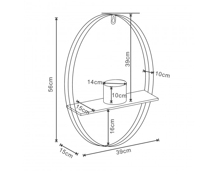 Рафт за растения Vestby с една саксия метал []