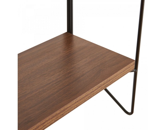 Стенен рафт Bømlo черен / вид на орех []