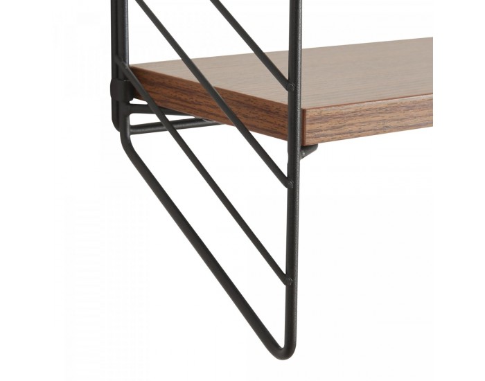 Стенен рафт Bømlo черен / вид на орех []