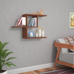 Стенен рафт Hadsel 75x22x50 см цвят венге [] - Sonata G