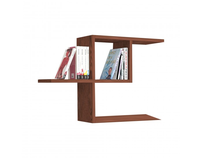Стенен рафт Hadsel 75x22x50 см цвят венге []