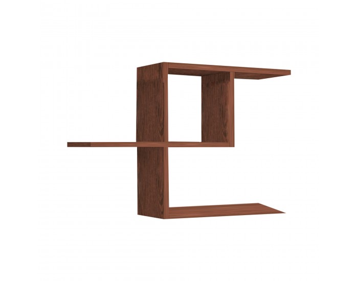 Стенен рафт Hadsel 75x22x50 см цвят венге []