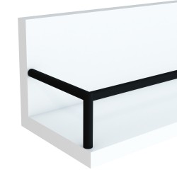 Стенен рафт Grue комплект от 2 бели/черни [] - Sonata G