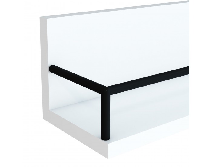 Стенен рафт Grue комплект от 2 бели/черни []