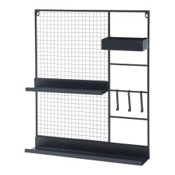 Решетка за стена Westre 70x60x11см метална черна [] - Дневна