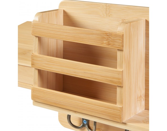 Стенен рафт Giske 33x8x22 см бамбук []