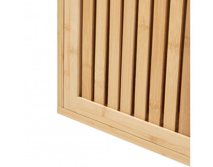 Стенен рафт Grums с две плъзгащи се врати 92,5x20x33см бамбук []