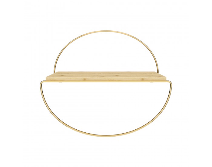 Стенен рафт Mynämäki 39x16x17 см златен цвят []