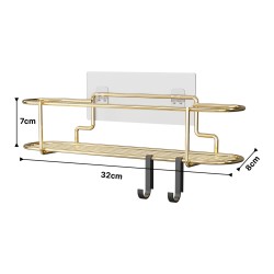 Поставка за подправки Naantali с 2 куки, златиста [] - Дневна