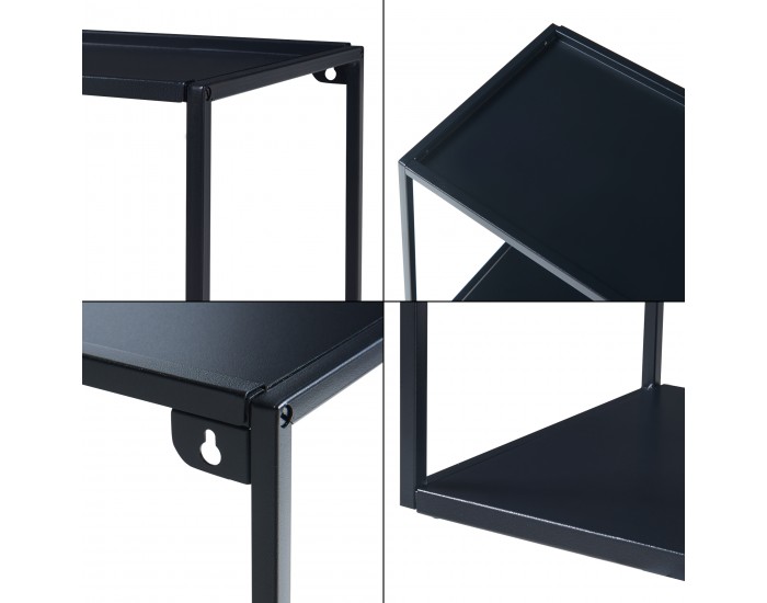 Стенен рафт Notodden 60x25x35см черен []