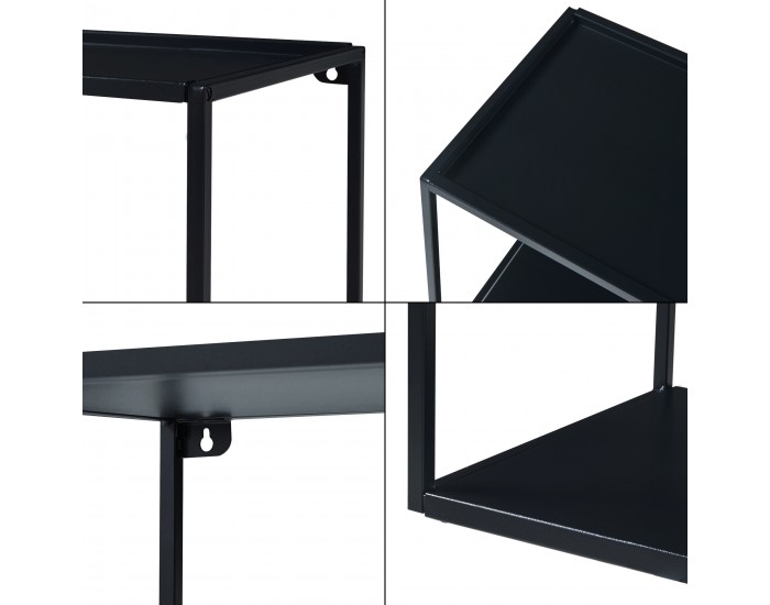 Стенен рафт Notodden 90x25x35см черен []