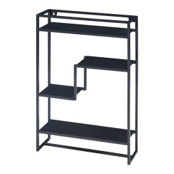 Стенен рафт Uurainen 60x40x13 cm черен [] - Дневна
