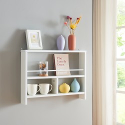 Стенен рафт Piteå 60x10,5x45cm бял [] - Дневна