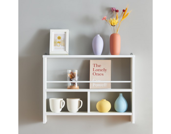 Стенен рафт Piteå 60x10,5x45cm бял []