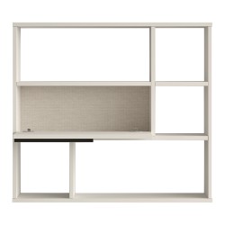 Стенен рафт Vesanto 90x22x81 см бял [] - Дневна