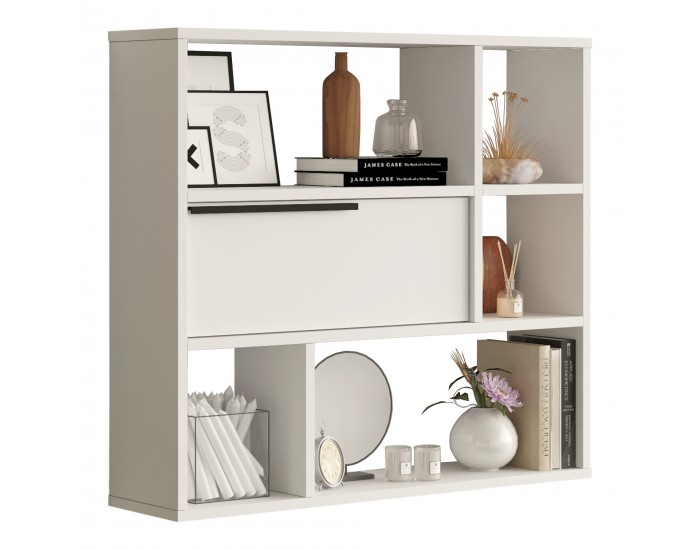 Стенен рафт Vesanto 90x22x81 см бял []